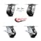 Service Caster 4 Inch Glass Filled Nylon Swivel Caster Swivel Locks 2 Brakes SCC, 2PK SCC-35S420-GFNB-BSL-2-SLB-2 - alternate 5